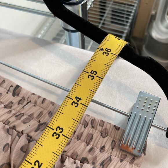 Exlura Women's Boho Leopard Print Pleated Midi Skirt Size L Safari Neutral Boho - Picture 8 of 12